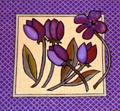 Purple Tulips Pillow