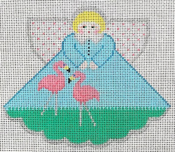 Pink Flamingo Angel w/Charms