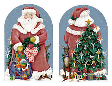 Victorian 2-Sided Santa Dome