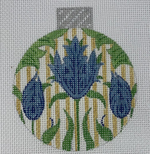 William Morris Blue Tulips Reflection 2