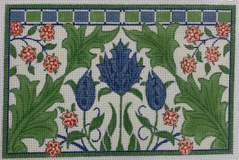 William Morris Blue Tulips Needlecase