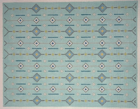 Marrakech Collection - Blue Diamonds Pillow