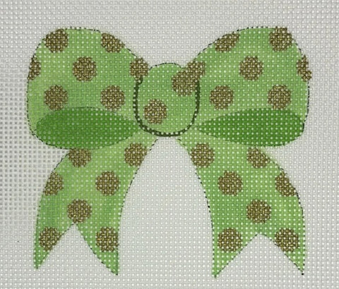 Green Polkadot Bow w/SG