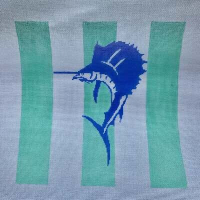 Sailfish on Mint Stripes