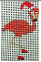 Flamingo w/Santa Hat