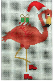 Flamingo w/Red Hat and Presents