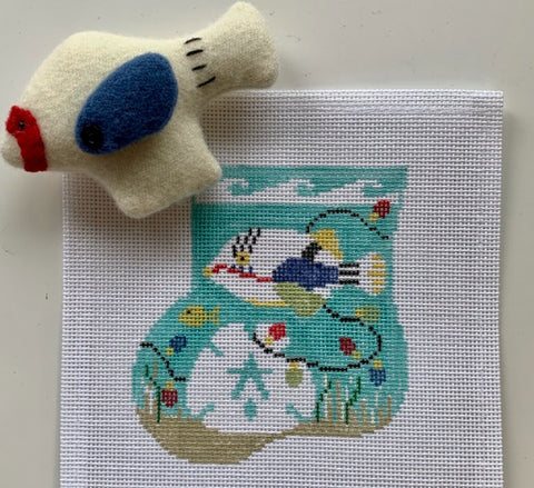 Sand Dollar Fish w/Fish Mini Sock