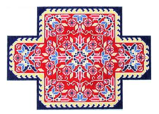 Heriz Brick Cover - Multi Blue/Red