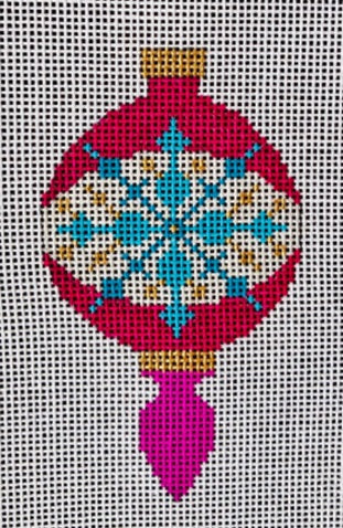 MCM Ornament - Magenta/Teal Ball Drop 