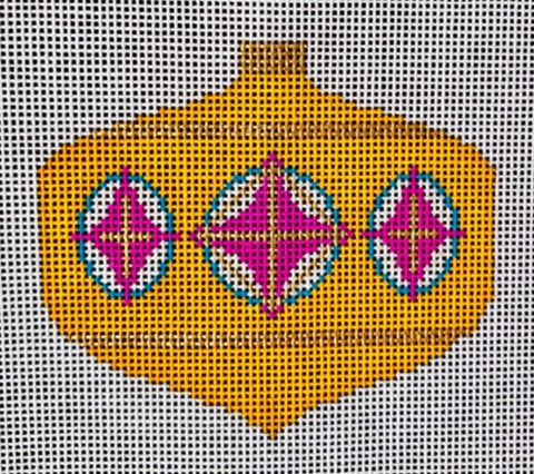 MCM Ornament - Orange Square Ball 