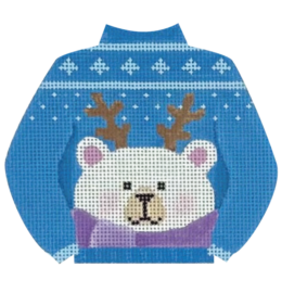 Polar Bear w/Antlers Sweater