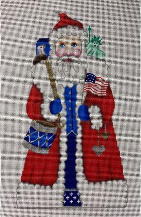 Patriotic Santa Stitch Guide