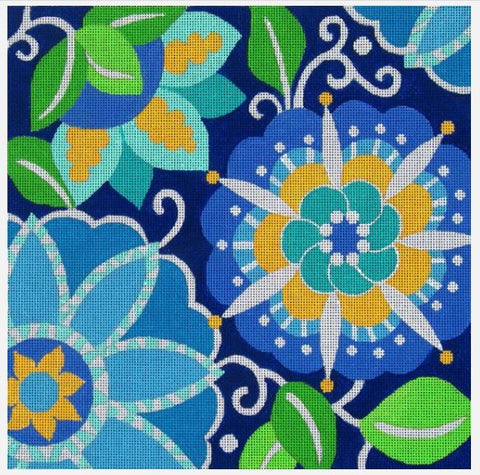Blue Pinwheel Floral - 13M