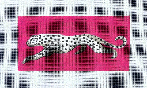 White Leopard on Pink
