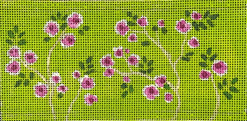 Purple Blossoms on Green 