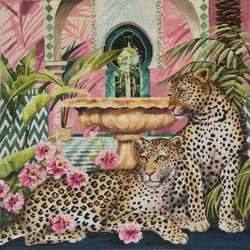 Leopards w/Fountain