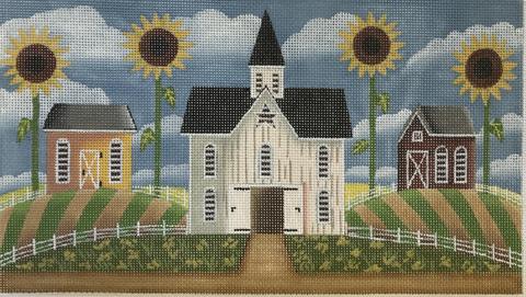 Barns and Sunflowers 