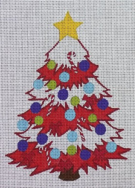 Funky Christmas Tree Red