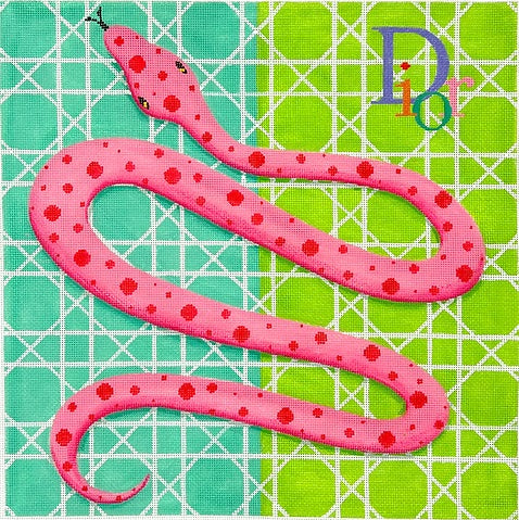 Designer Scarf Series - Dior Inspired Pink Snake