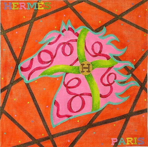 Designer Scarf Series - HermÃƒÂ¨s Inspired Confetti Horse