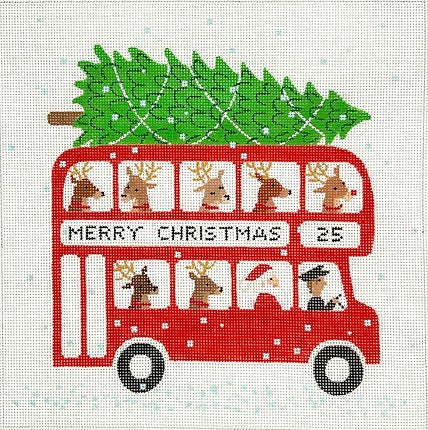 London Christmas - Bus w/Santa/Reindeer