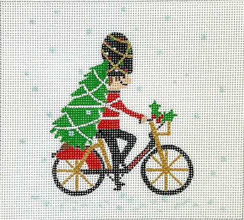 London Christmas - Guardsman on Bicycle 