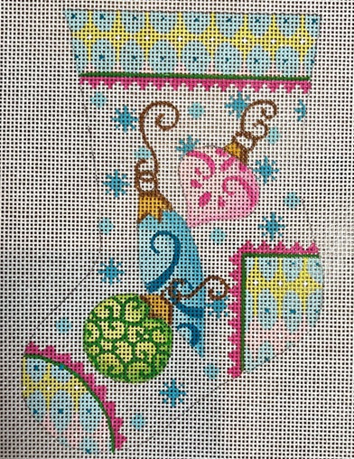 Pastel Ornament Stocking