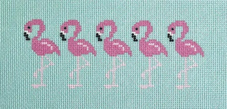 Pink Flamingo on Aqua Insert