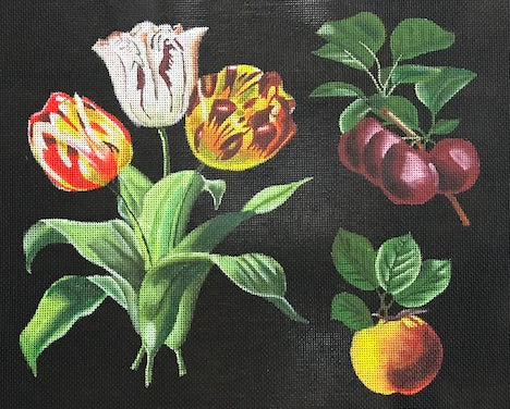 Botanical Study w/Rembrandt Tulips