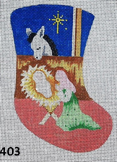 Mary & Baby Jesus in the Manger Mini Stocking