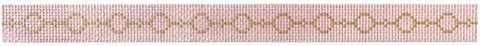 Slim Cuff - Gold Circles on Light Pink