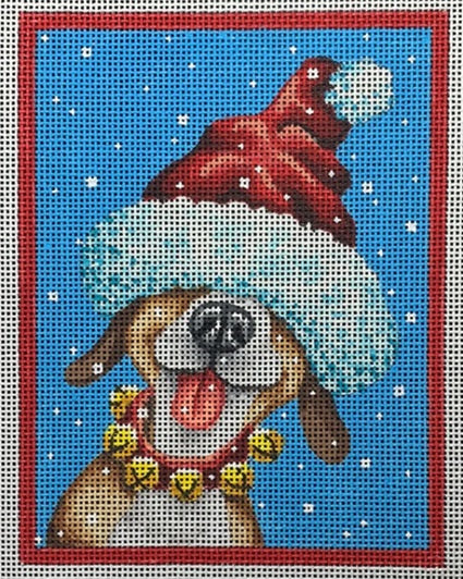 Snow Dog in Hat