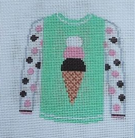 Sweater - Ice Cream Cone on Pistachio Green