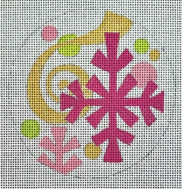 Round Pink Snowflake