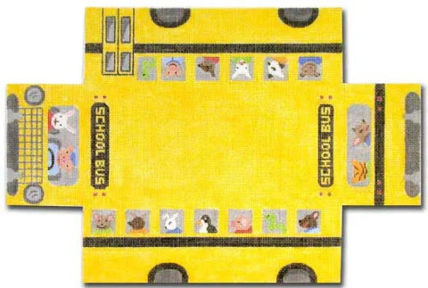 School Bus w/Animals Doorstop