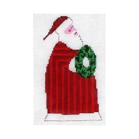 Ornament - Santa w/Wreath