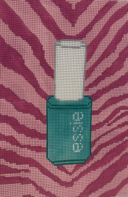 Essie Green on Pink  