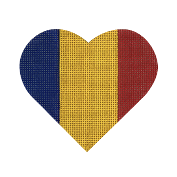 Romanian Flag Heart