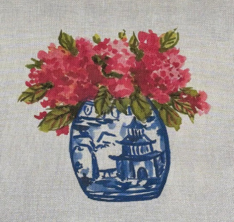 Chinoiserie w/Pink Flowers