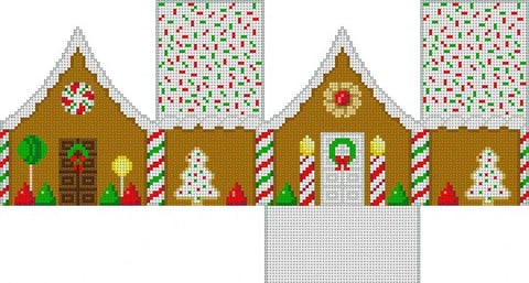 Red/Green Sprinkle Roof Gingerbread House