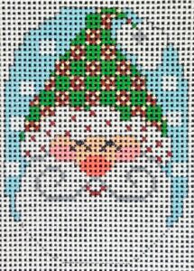 Santa Ornament - Hat w/Plaid