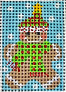 Gingerbread Ornament - Scarf w/Dots
