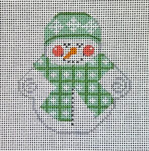 Snowman w/Green Squares Scarf