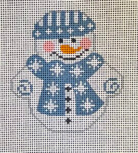 Snowman w/Blue Snowflakes Scarf