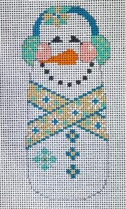Tan/Snowflake Scarf Snowman