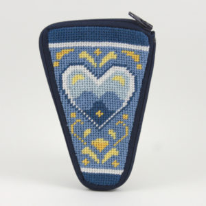 Stitch/Zip - Blue and White Hearts Scissor Case 