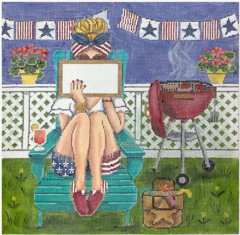 Stitching Girl - 4th of July