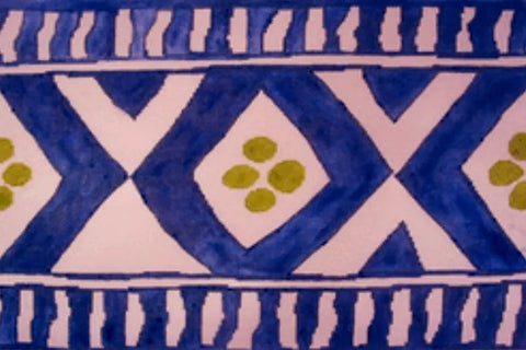 Ikat - Hana/Blue and Lime