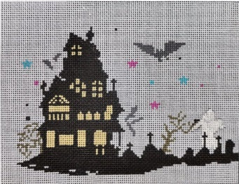 Haunted Village - Black House w/Headstones