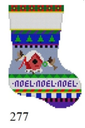 Bold Stripe Bird House Mini Sock